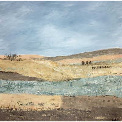 Malerei von Landschaften von Carré d'artistes : Quiétude II von Collet Christine